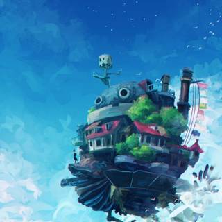 Howl's Moving Castle phone wallpaper