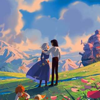 Howl's Moving Castle phone wallpaper