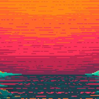 Pixel art iPhone wallpaper