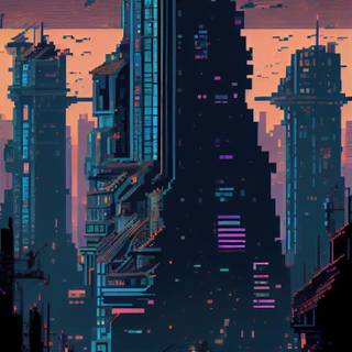 Pixel art iPhone wallpaper