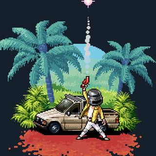 Pixel art iPhone wallpaper
