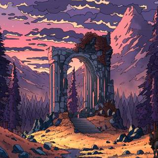 Pixel art iPhone wallpaper