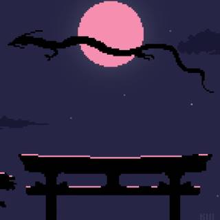 Pixel art iPhone wallpaper