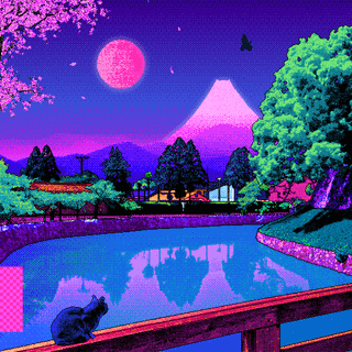 Pixel art iPhone wallpaper