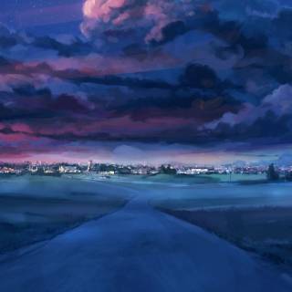 Anime night iPhone wallpaper