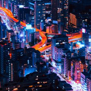 Night city iPhone wallpaper