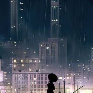 Anime night iPhone wallpaper