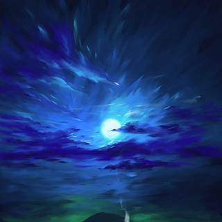 Anime night iPhone wallpaper