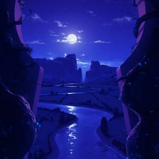 Anime night iPhone wallpaper