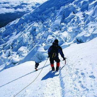 Winter climbing wallpaper