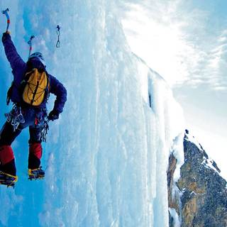 Winter climbing wallpaper