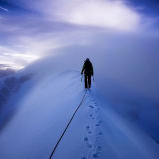 Winter climbing wallpaper