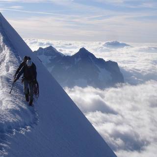 Winter climbing wallpaper