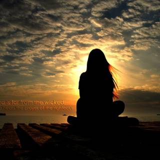 Girl praying wallpaper