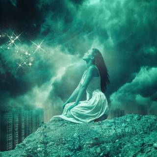 Girl praying wallpaper