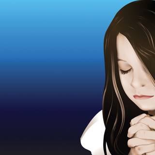 Girl praying wallpaper