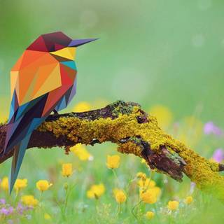 Bird abstract art wallpaper