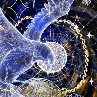 Bird abstract art wallpaper