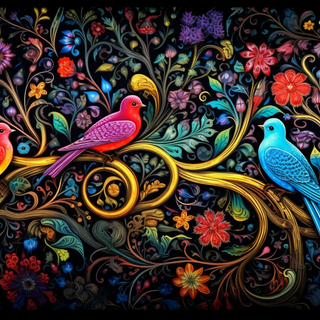 Bird abstract art wallpaper