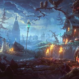 3840x1600 Halloween wallpaper