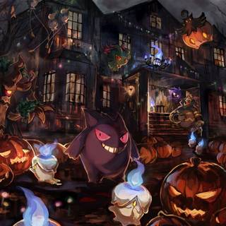 Halloween Pokémon PC wallpaper