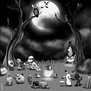 Halloween Pokémon 4k wallpaper