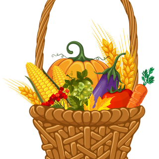 Autumn fruit basket wallpaper