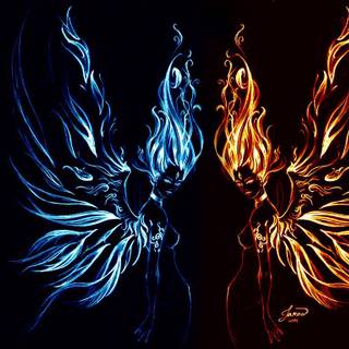 Twin flames wallpaper