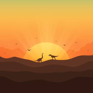 Cute dinosaur 4k wallpaper