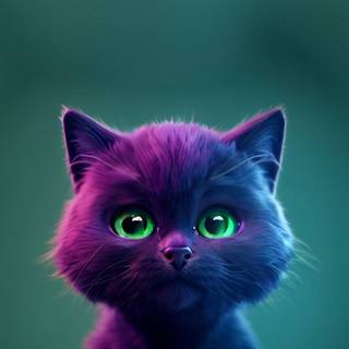 Purple kitten wallpaper