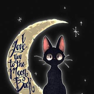 Black cat phone wallpaper