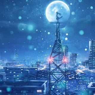 Anime night phone wallpaper