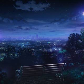 Anime street HD wallpaper