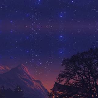 Anime night phone wallpaper