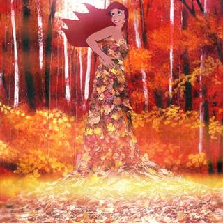 Autumn dress wallpaper
