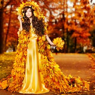 Autumn dress wallpaper