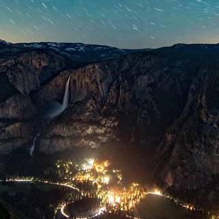 Winter night nature wallpaper