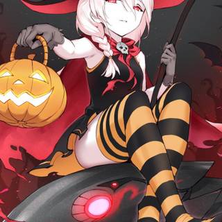 Anime Halloween iPhone wallpaper