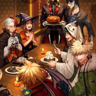 Anime Halloween iPhone wallpaper