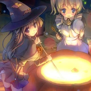 Anime Halloween iPhone wallpaper