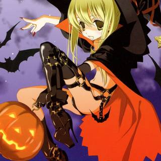 Anime Halloween iPhone wallpaper