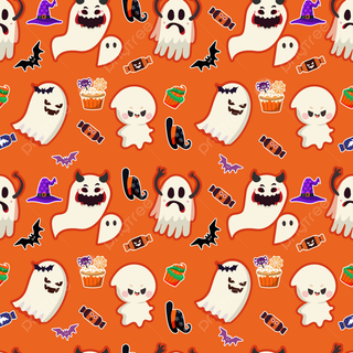 Preppy Halloween ghost wallpaper