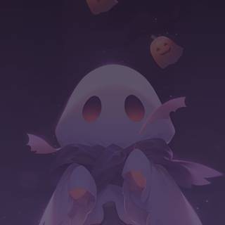 Preppy Halloween ghost wallpaper
