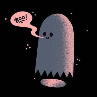 Preppy Halloween ghost wallpaper