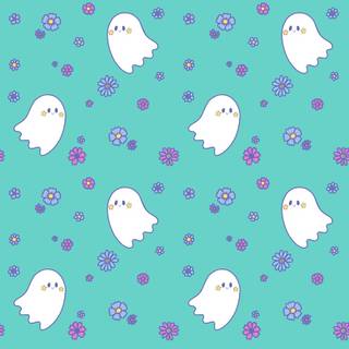 Preppy Halloween ghost wallpaper