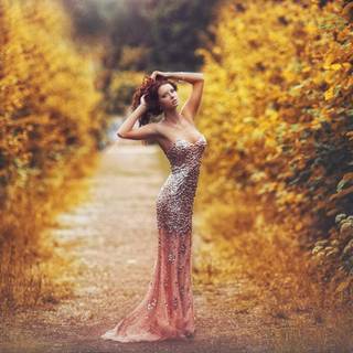 Autumn dress wallpaper