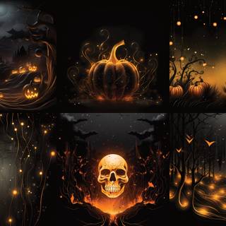 Orange and black Halloween wallpaper