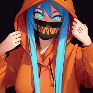 Anime Halloween iPhone wallpaper