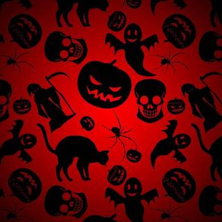 Orange and black Halloween wallpaper