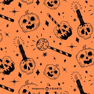Orange and black Halloween wallpaper